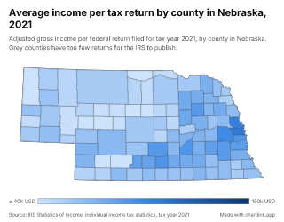 Map of Nebraska by county, one number per county